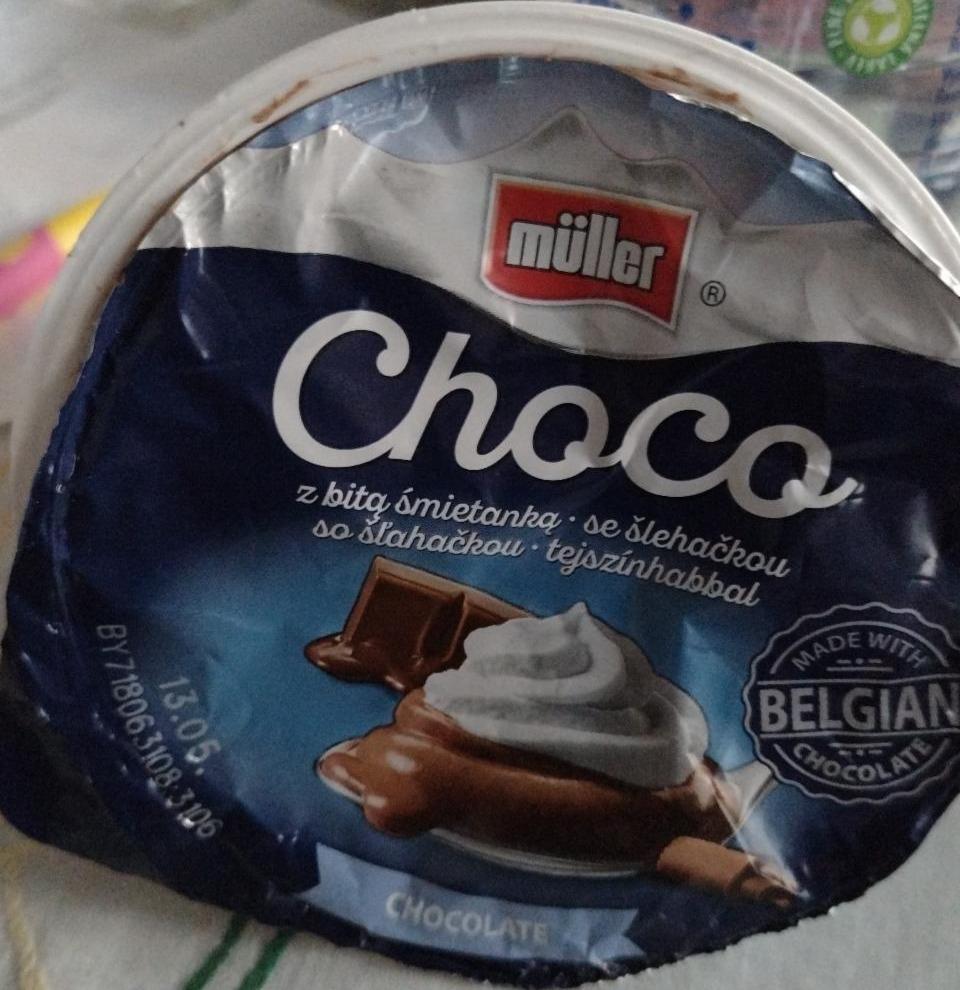 Zdjęcia - Müller Choco Deser czekoladowy z bitą śmietanką 135 g