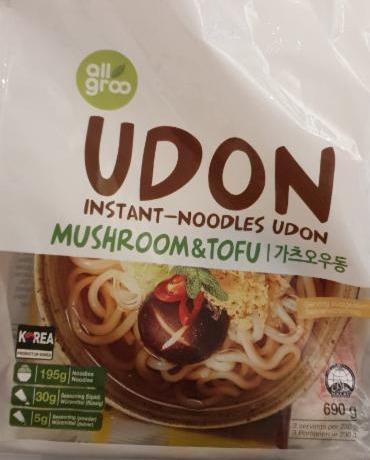 Zdjęcia - udon instant-noodles mushroom & tofu ALLGROO