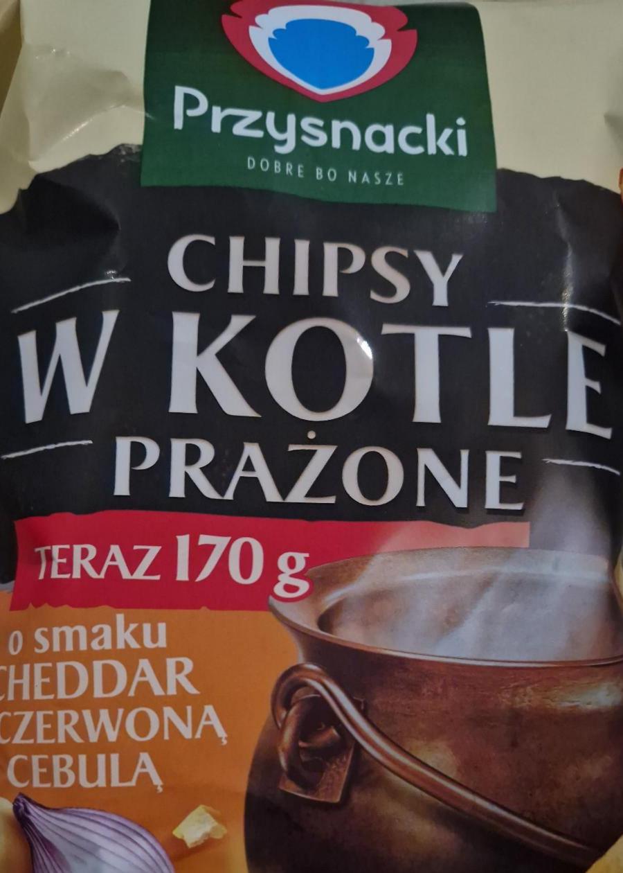 Zdjęcia - Chipsy w kotle prażone cheddar z czerwoną cebulą Przysnacki