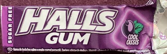 Zdjęcia - Halls Gum Guma do żucia bez cukru o smaku czarnej porzeczki 14 g