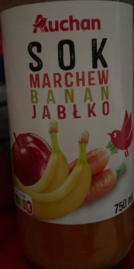 Zdjęcia - Sok marchew, banan, jabłko auchan
