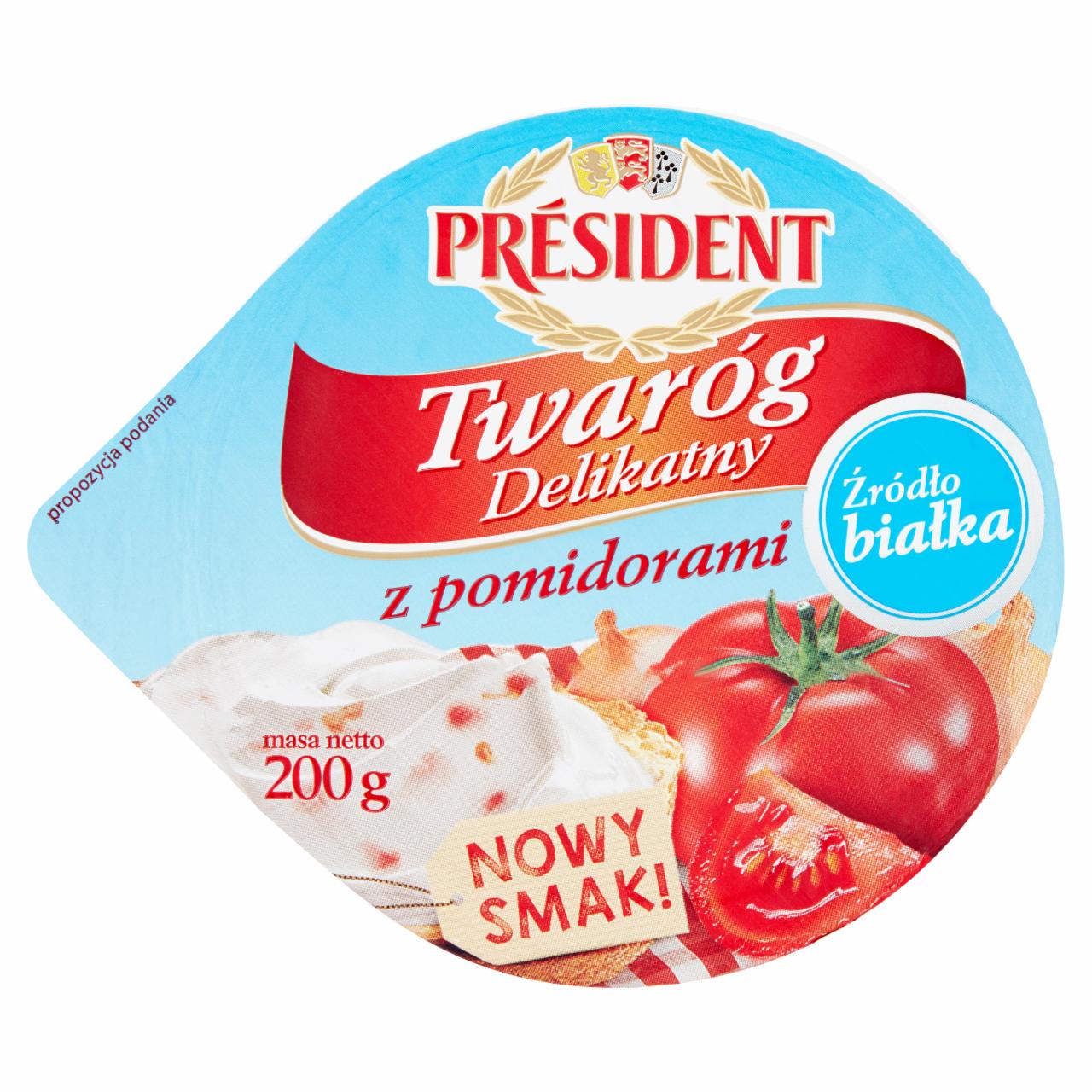 Zdjęcia - Président Twaróg Delikatny z pomidorami 200 g