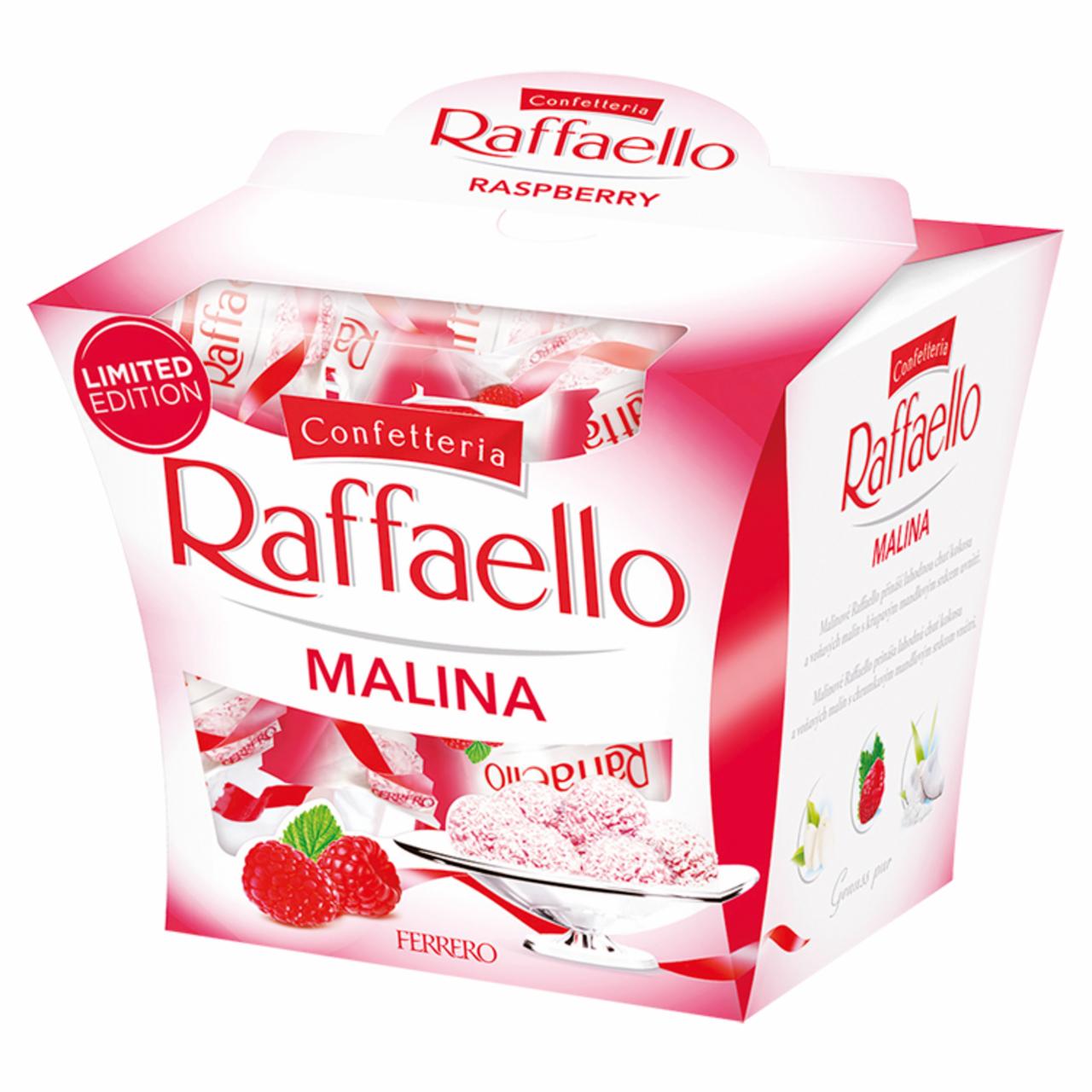 Zdjęcia - Raffaello Malina Chrupiący wafelek z kokosem i malinami i całym migdałem w środku 150 g