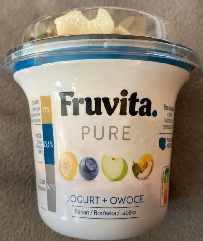 Zdjęcia - Jogurt + owoce banan borówka jabłko Fruvita Pure