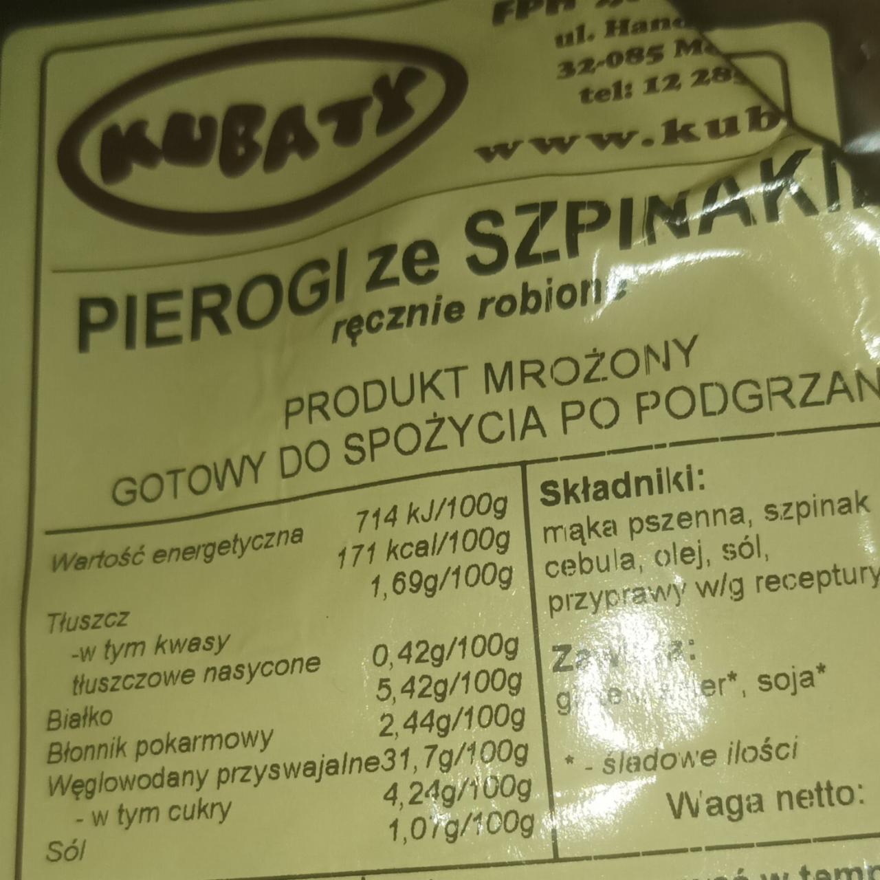 Zdjęcia - Pierogi ze szpinakiem Kubaty