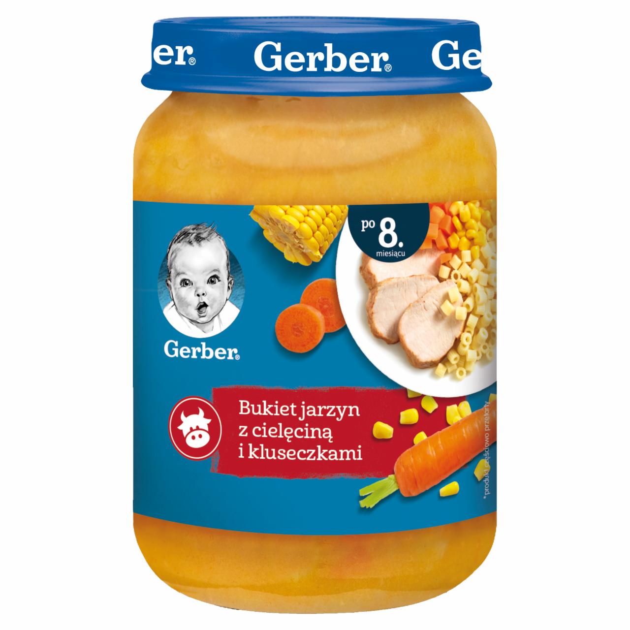 Zdjęcia - Gerber Bukiet jarzyn z cielęciną i kluseczkami dla niemowląt po 8. miesiącu 190 g