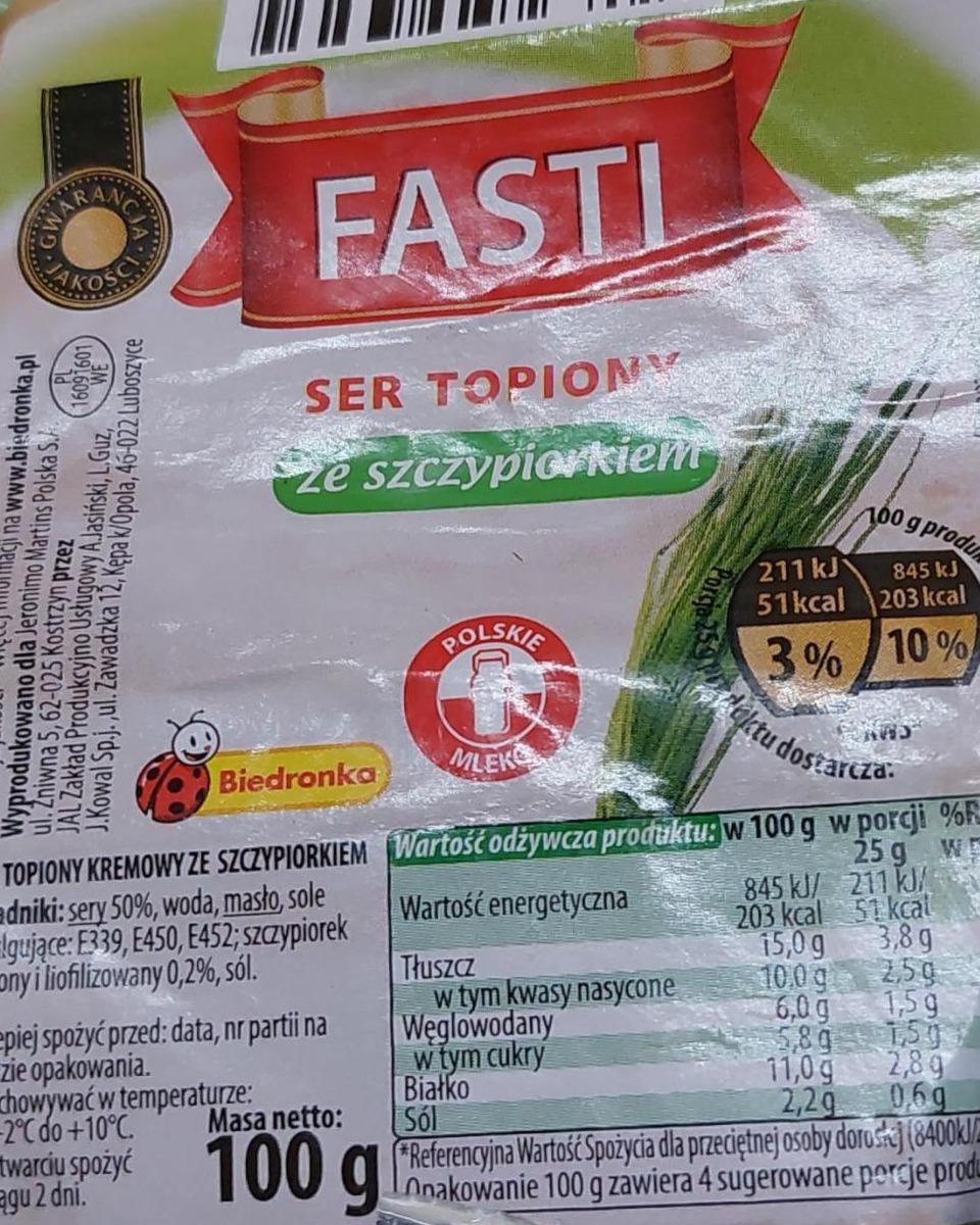 Zdjęcia - Serek topiony ze szczypiorkiem Fasti