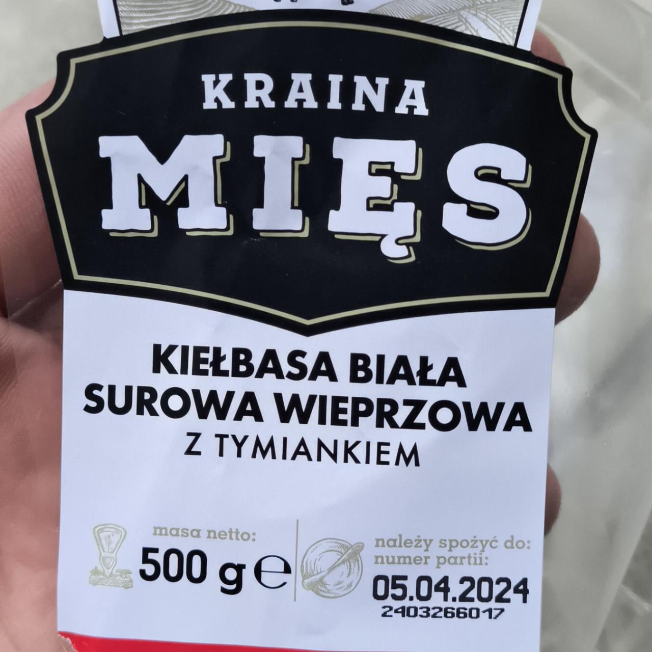 Zdjęcia - Kiełbasa biała surowa z tymiankiem Kraina mięs