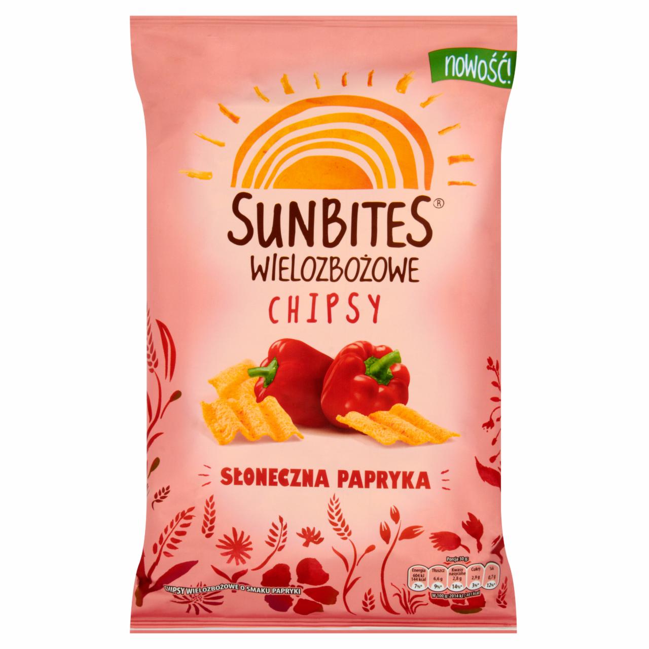 Zdjęcia - Sunbites Wielozbożowe chipsy słoneczna papryka 110 g