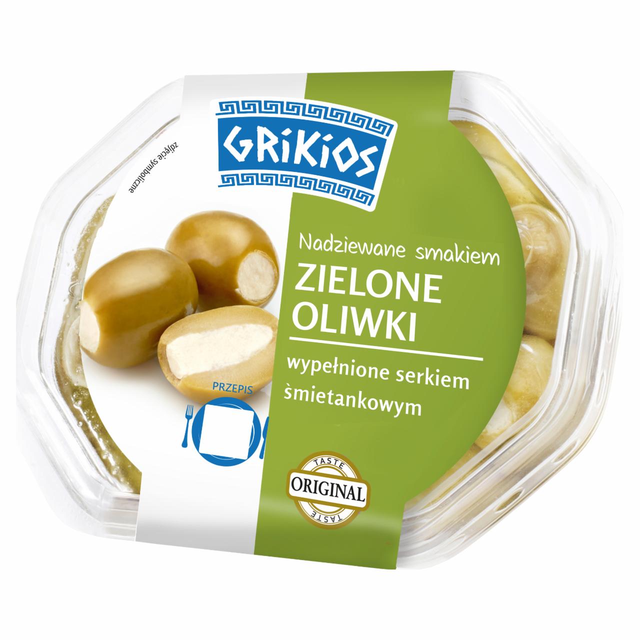 Zdjęcia - Grikios Zielone oliwki wypełnione serkiem śmietankowym