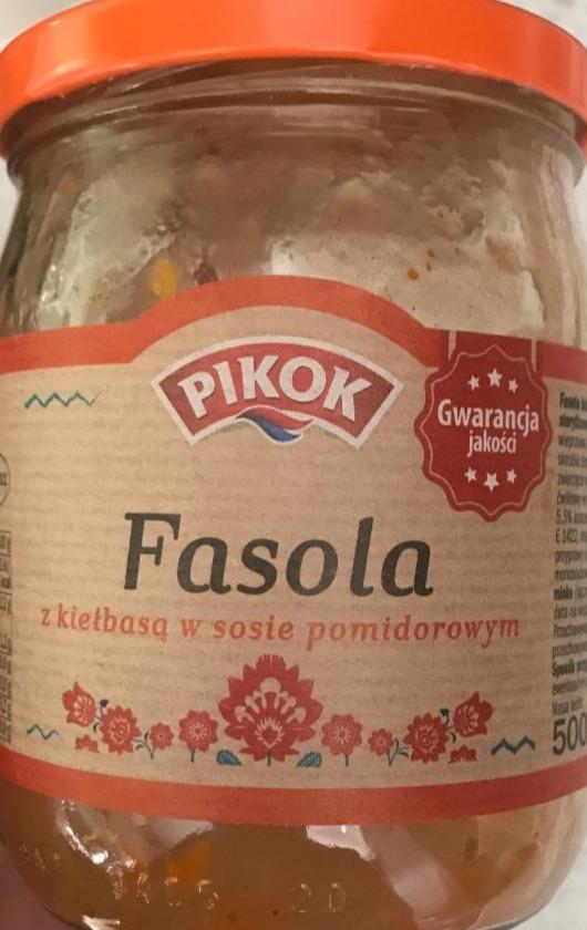 Zdjęcia - Fasola z kiełbasą w sosie pomidorowym Pikok