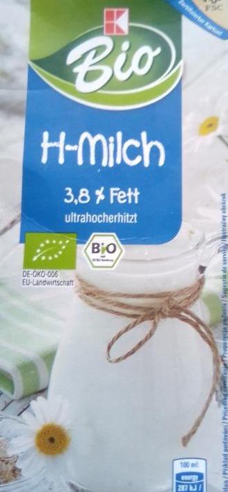 Zdjęcia - H-Milch 3,8% Fett Bio Kaufland