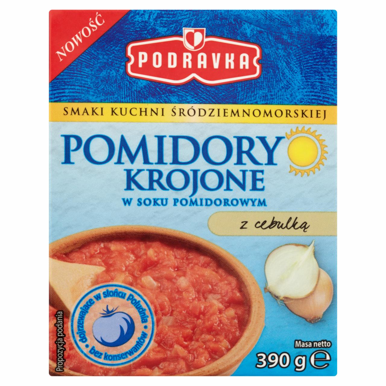 Zdjęcia - Podravka Pomidory krojone w soku pomidorowym z cebulką