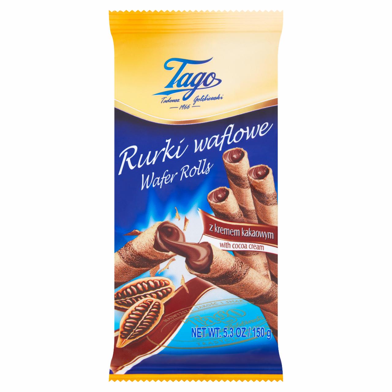 Zdjęcia - Tago Rurki waflowe z kremem kakaowym 150 g