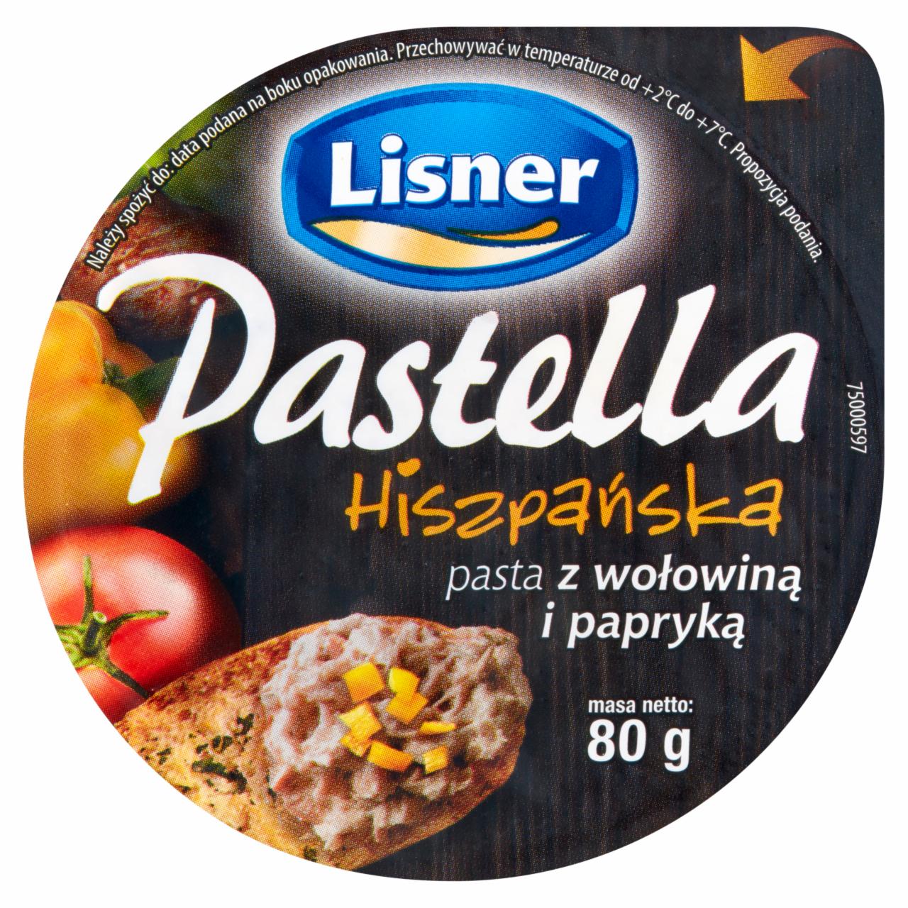 Zdjęcia - Lisner Pastella Hiszpańska Pasta z wołowiną i papryką 80 g
