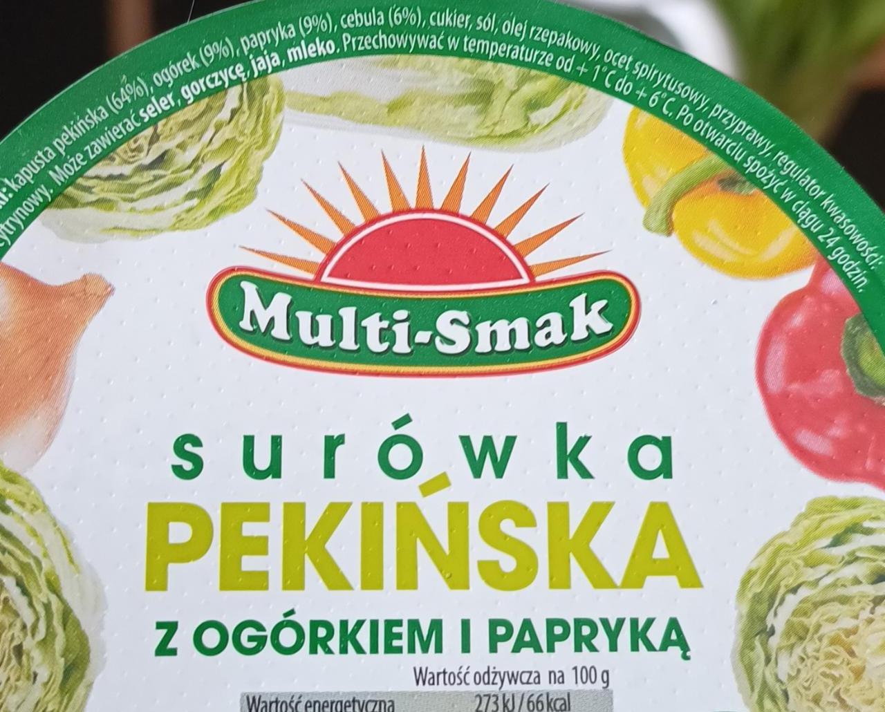 Zdjęcia - surówka pekińska z ogórkiem i papryką Multi smak