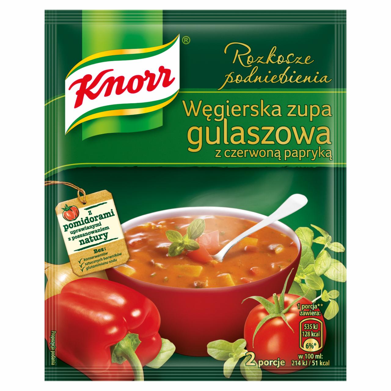 Zdjęcia - Knorr Rozkosze podniebienia Węgierska zupa gulaszowa z czerwoną papryką 60 g