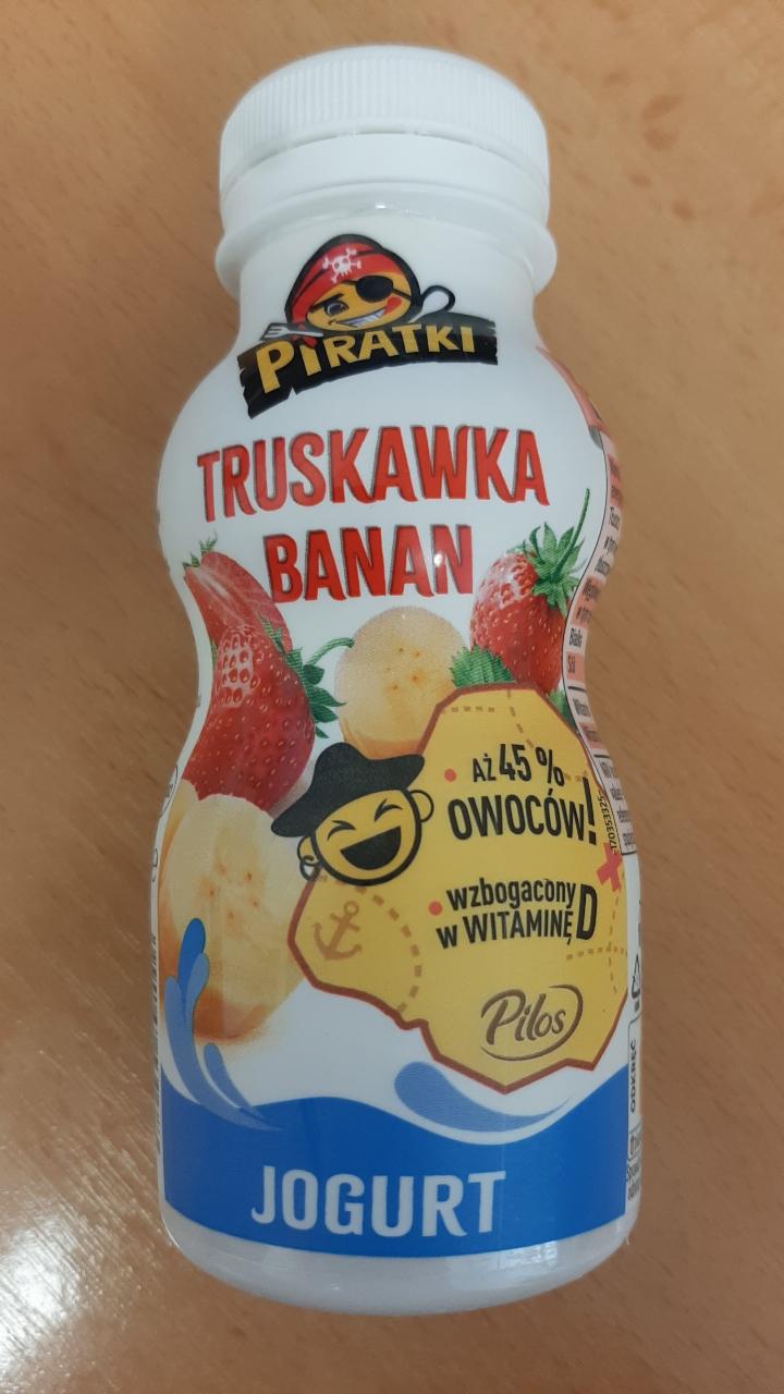 Zdjęcia - Jogurt Truskawka Banan Piratki