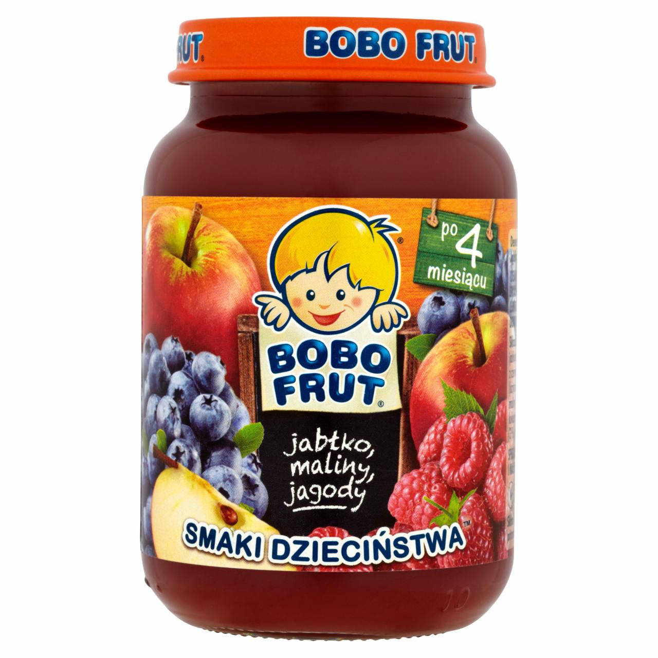 Zdjęcia - Bobo Frut Smaki Dzieciństwa Jabłko maliny jagody po 4 miesiącu 185 g