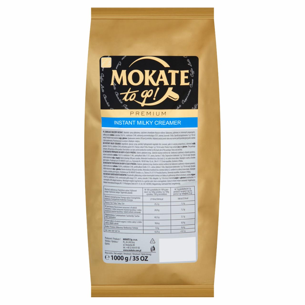 Zdjęcia - Mokate To Go! Premium Zabielacz mleczny instant 1000 g