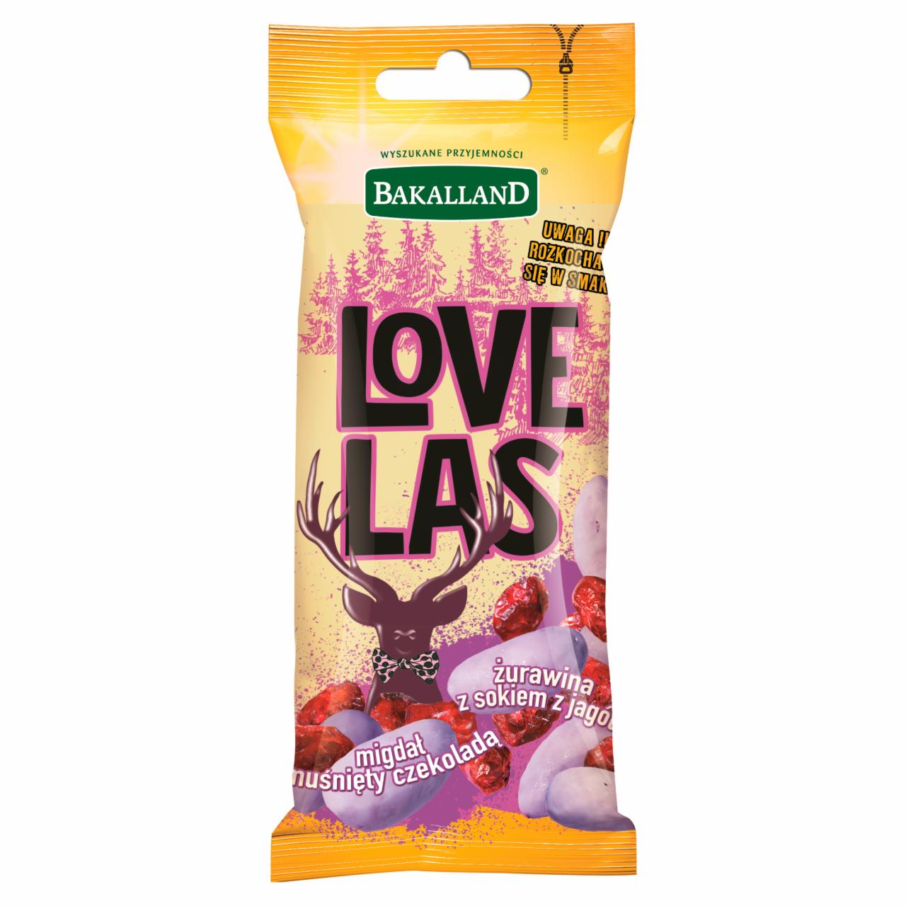 Zdjęcia - Bakalland Love Las Mieszanka żurawiny z sokiem z jagód i migdałów w białej czekoladzie 50 g