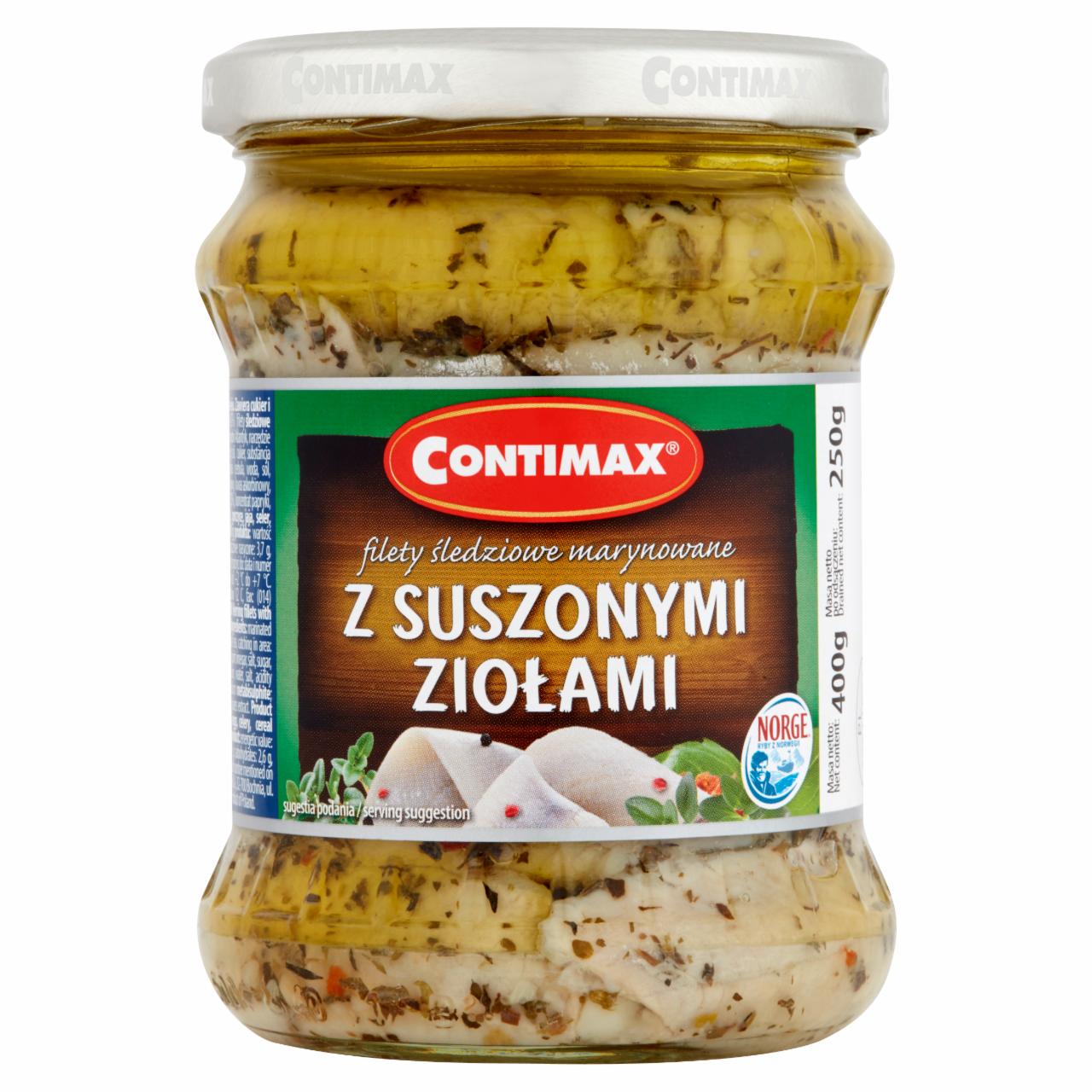 Zdjęcia - Contimax Filety śledziowe marynowane z suszonymi ziołami 400 g