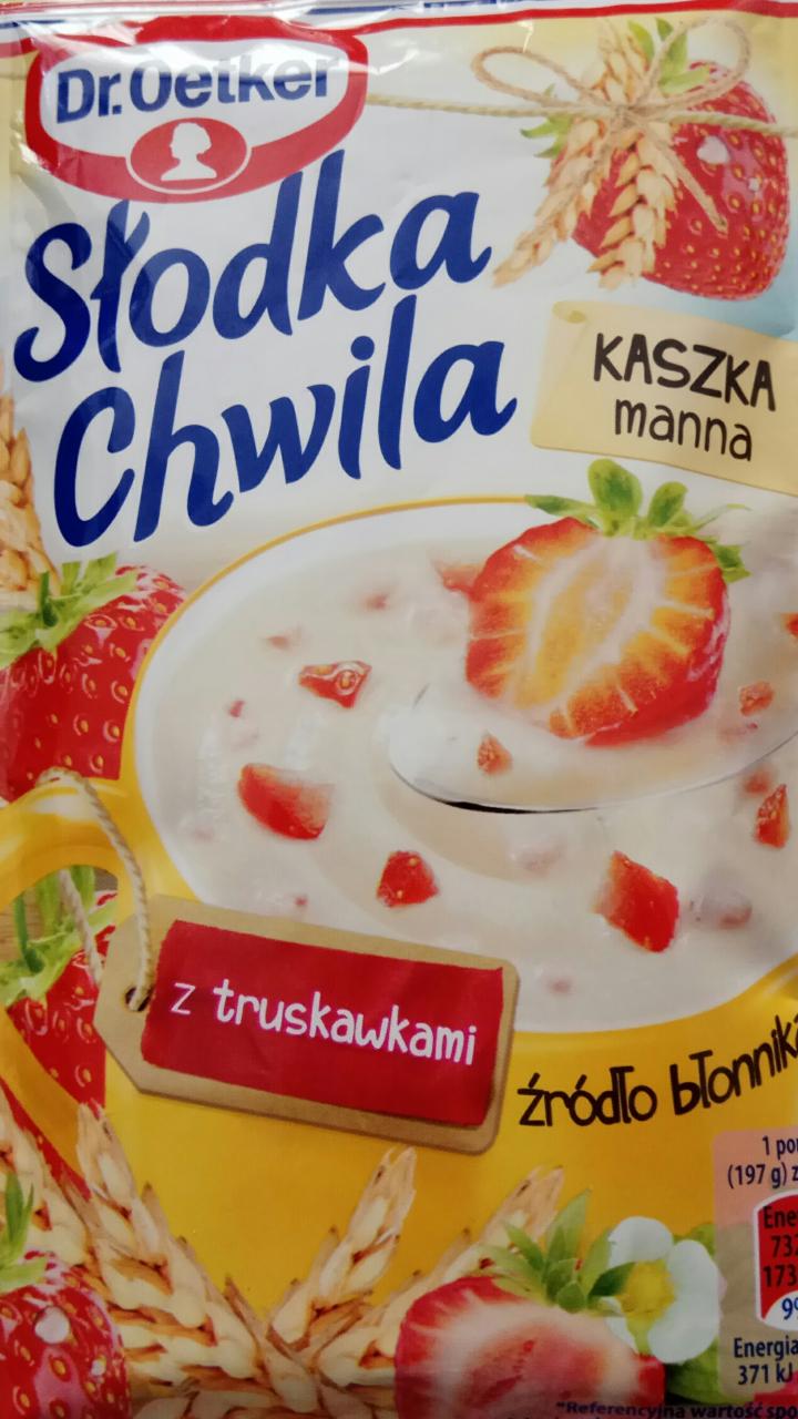 Zdjęcia - dr.oetker słodka chwila kaszka manna z truskawkami