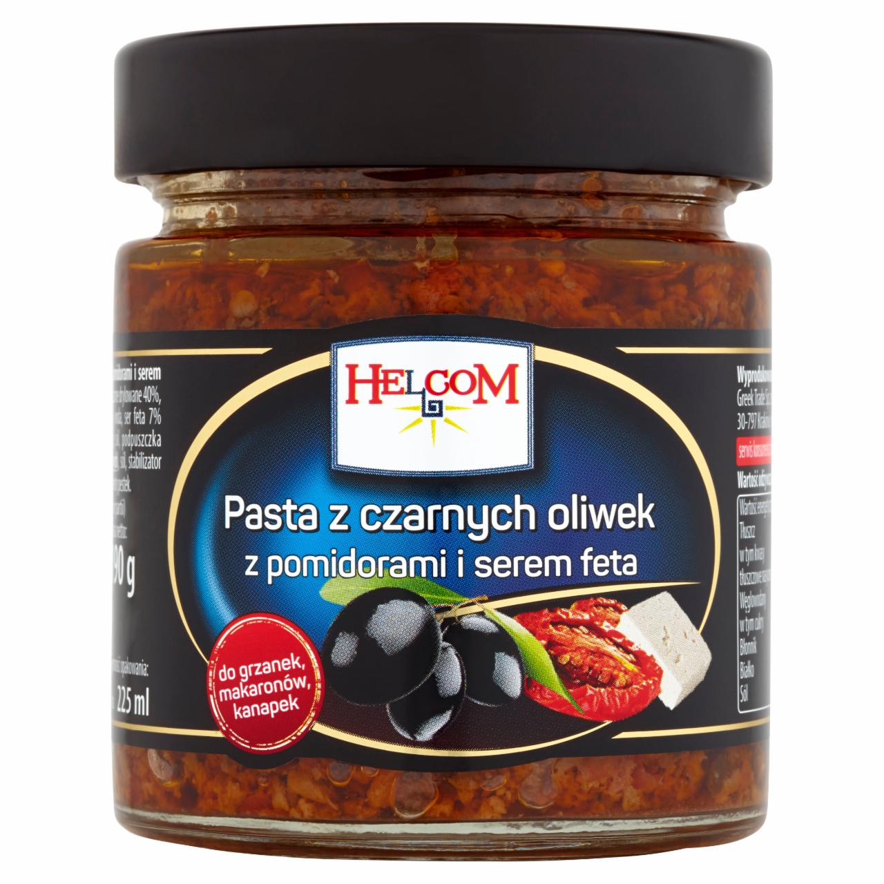 Zdjęcia - Helcom Pasta z czarnych oliwek z pomidorami i serem feta 190 g