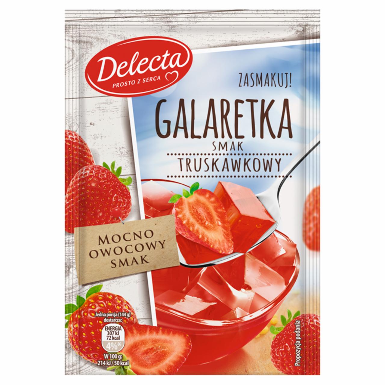 Zdjęcia - Delecta Galaretka smak truskawkowy 75 g