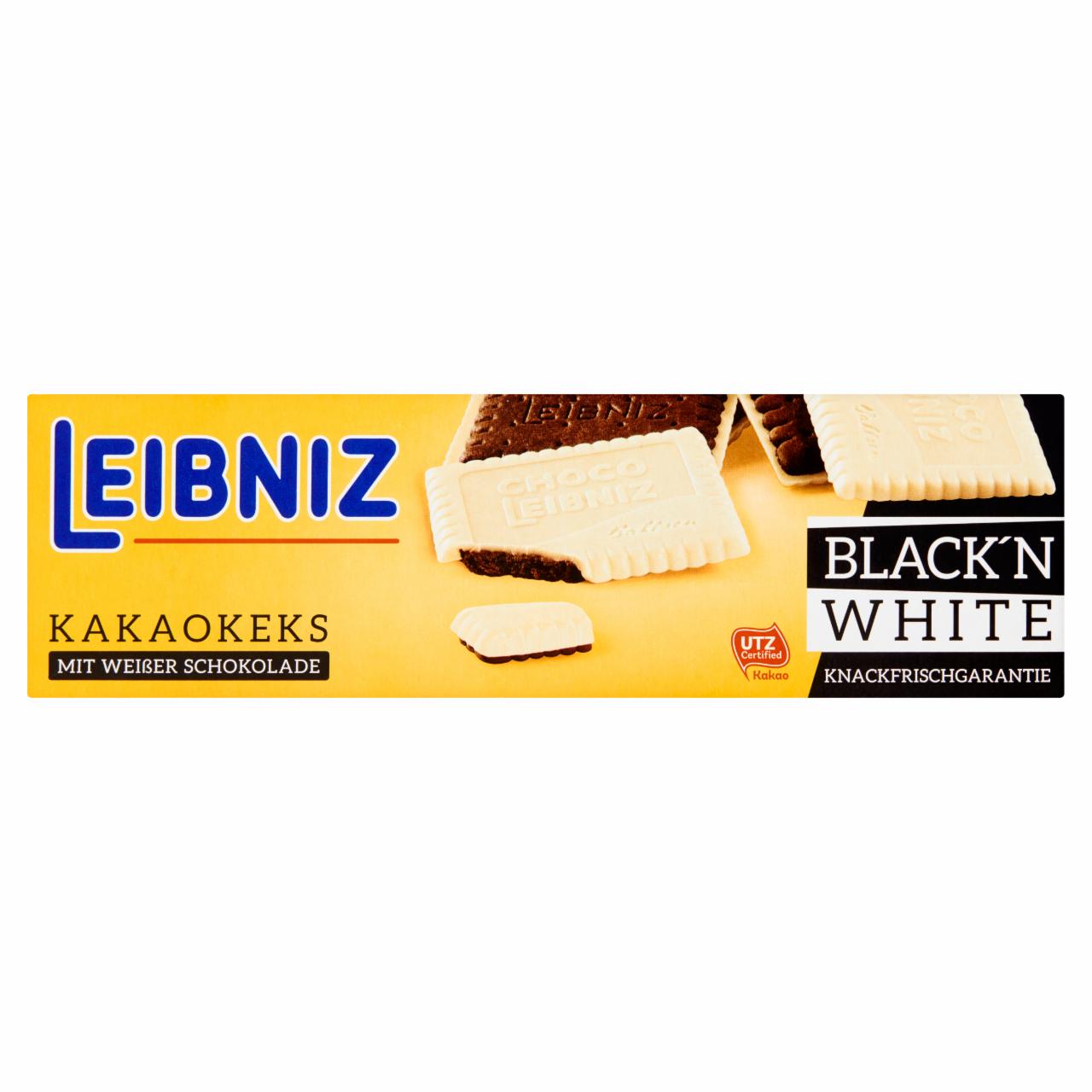 Zdjęcia - Leibniz Black 'N White Herbatniki kakaowe w białej czekoladzie 125 g