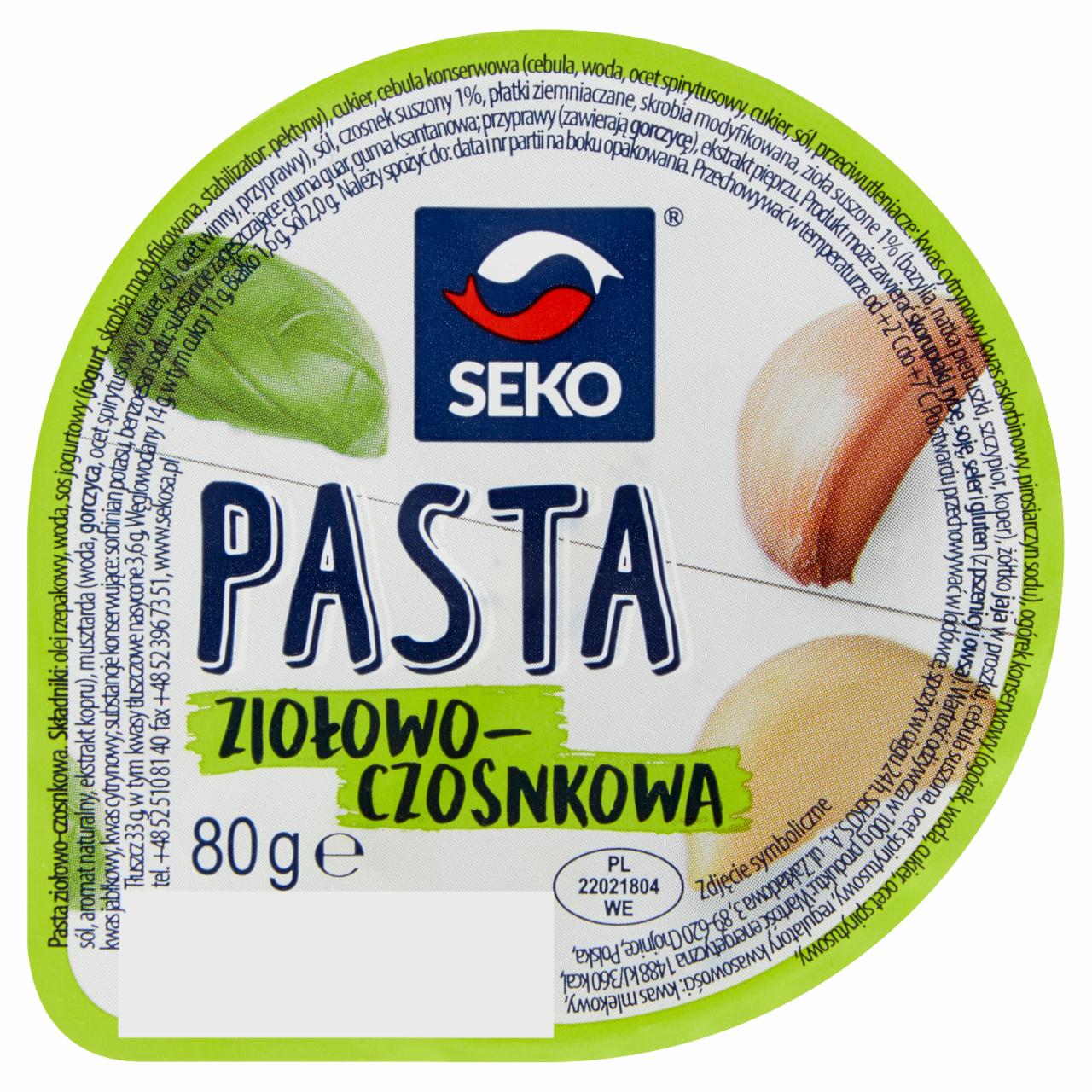 Zdjęcia - Seko Pasta ziołowo-czosnkowa 80 g