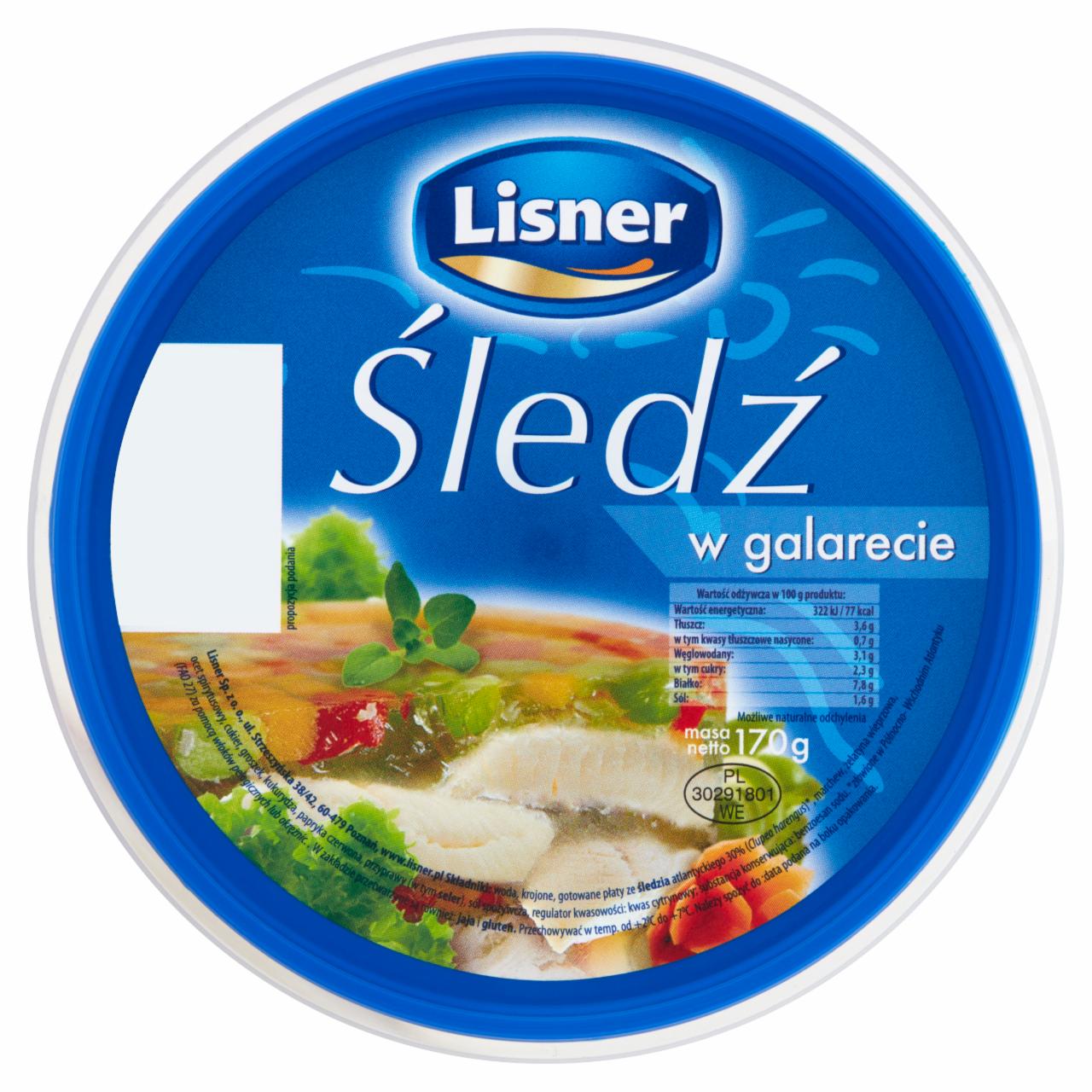 Zdjęcia - Lisner Śledź w galarecie 170 g