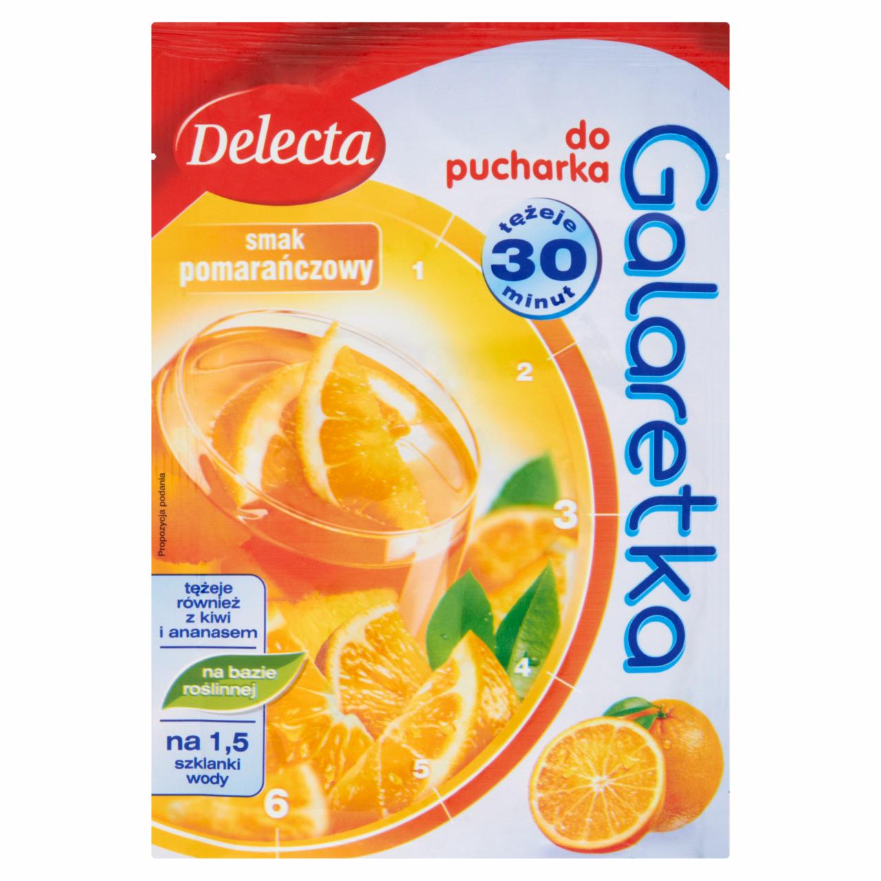 Zdjęcia - Delecta Galaretka do pucharka smak pomarańczowy 60 g