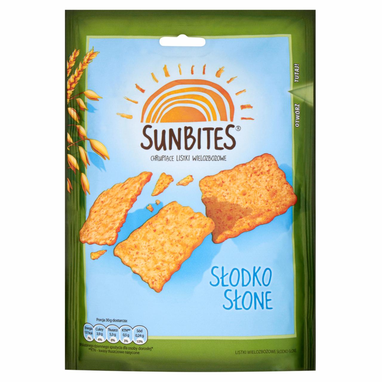 Zdjęcia - Sunbites Słodko słone Chrupiące listki wielozbożowe 100 g