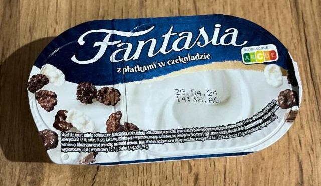 Zdjęcia - Fantasia Jogurt kremowy ze zbożowymi gwiazdkami w czekoladzie Danone