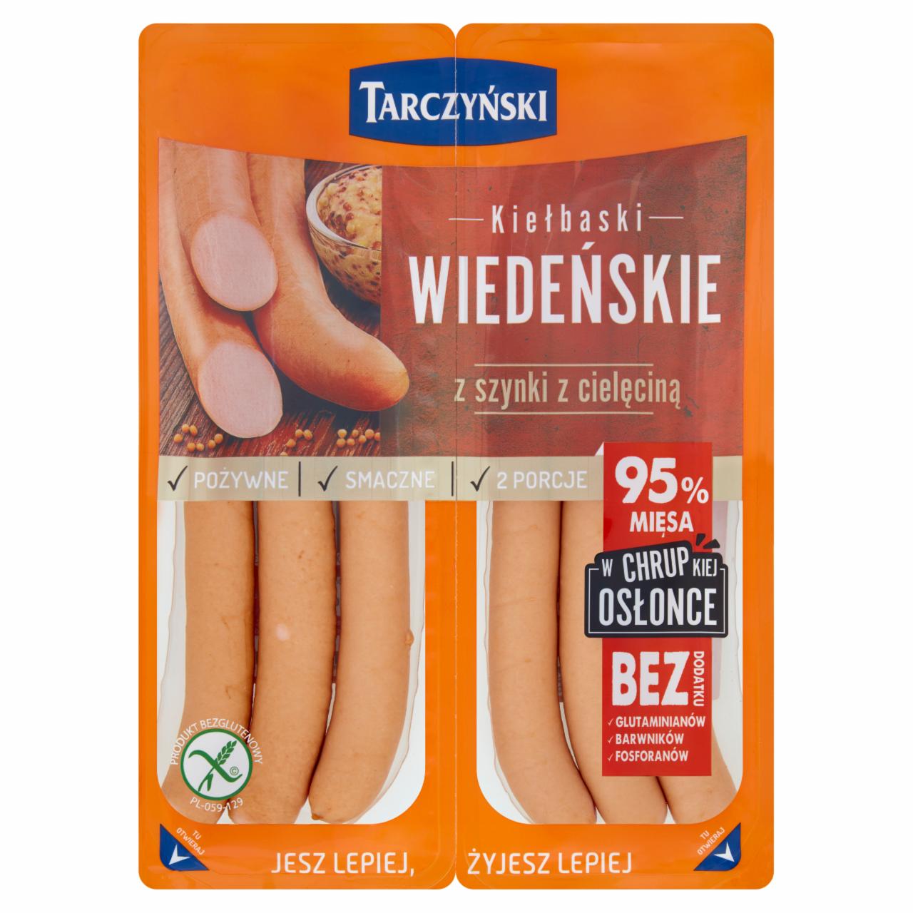 Zdjęcia - Tarczyński Kiełbaski wiedeńskie z szynki z cielęciną 300 g (2 x 150 g)