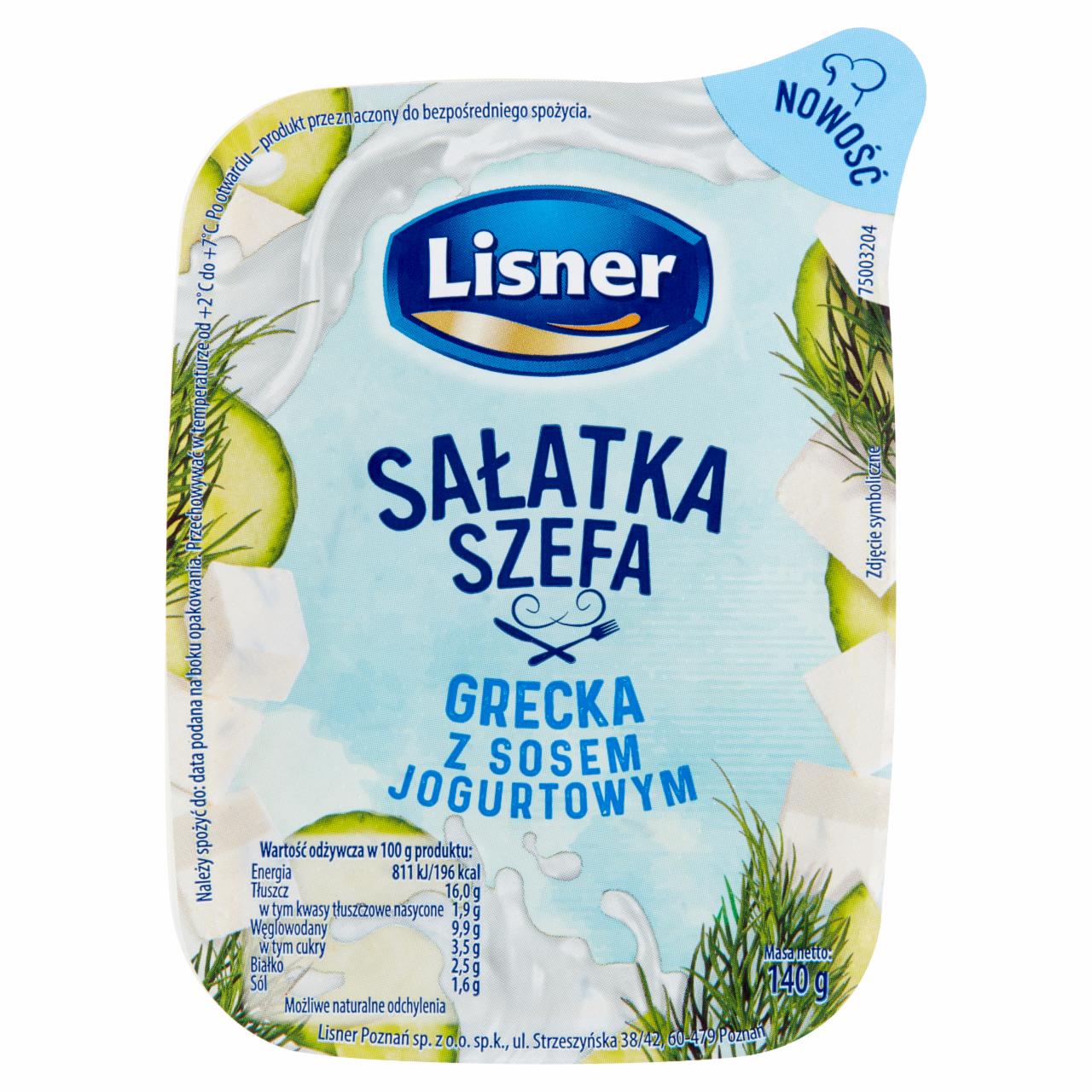 Zdjęcia - Lisner Sałatka szefa grecka z sosem jogurtowym 140 g