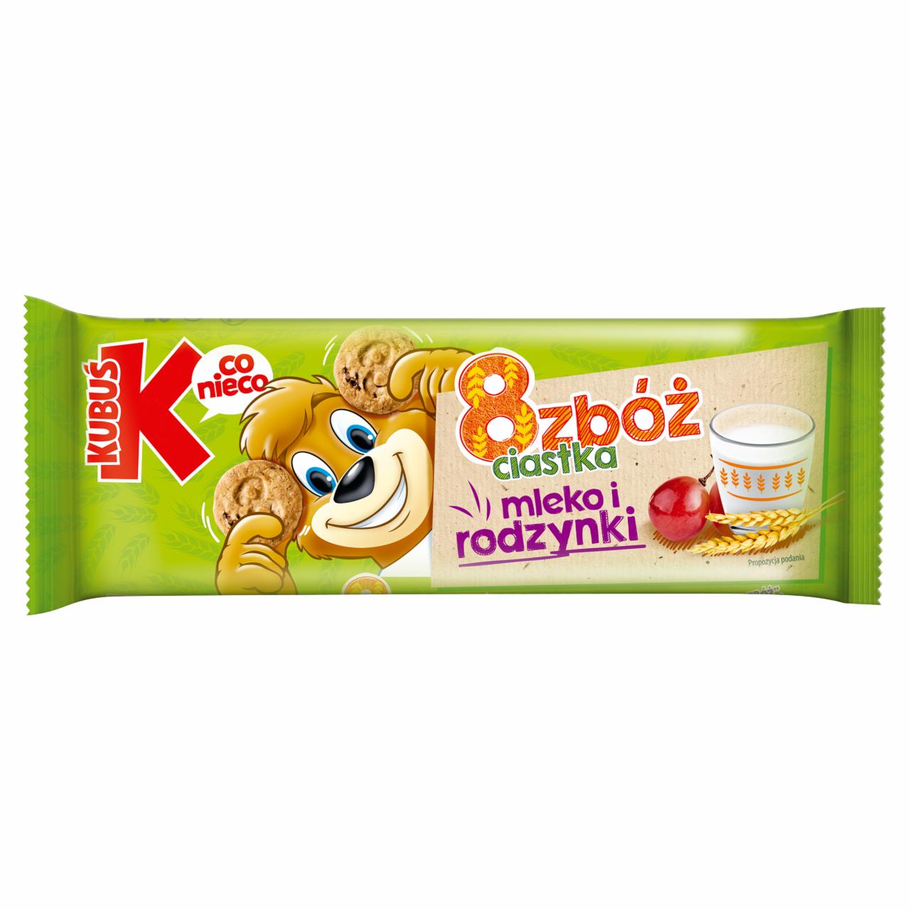 Zdjęcia - Kubuś Ciastka 8 zbóż mleko i rodzynki 85 g