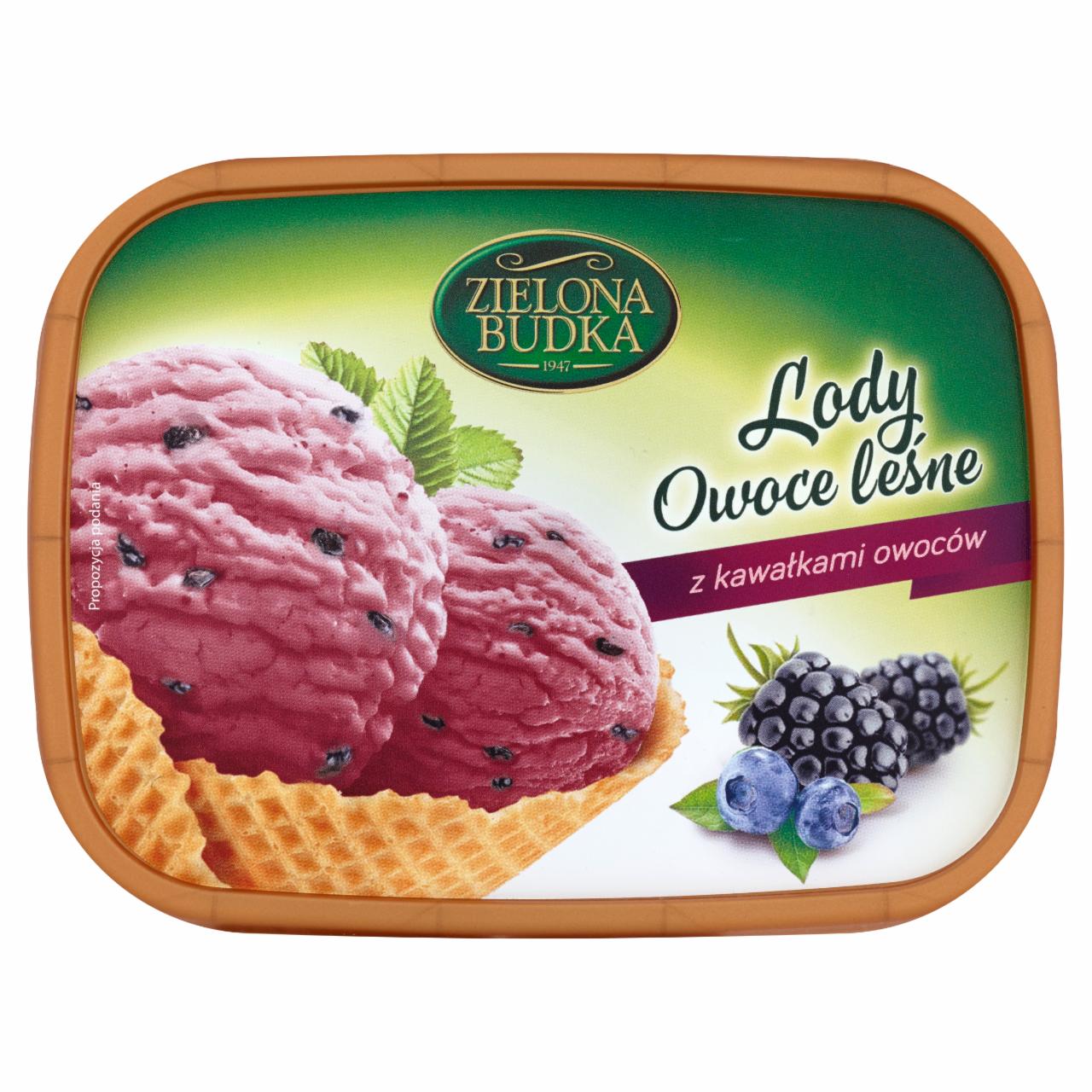 Zdjęcia - Zielona Budka Lody owoce leśne z kawałkami owoców 1000 ml