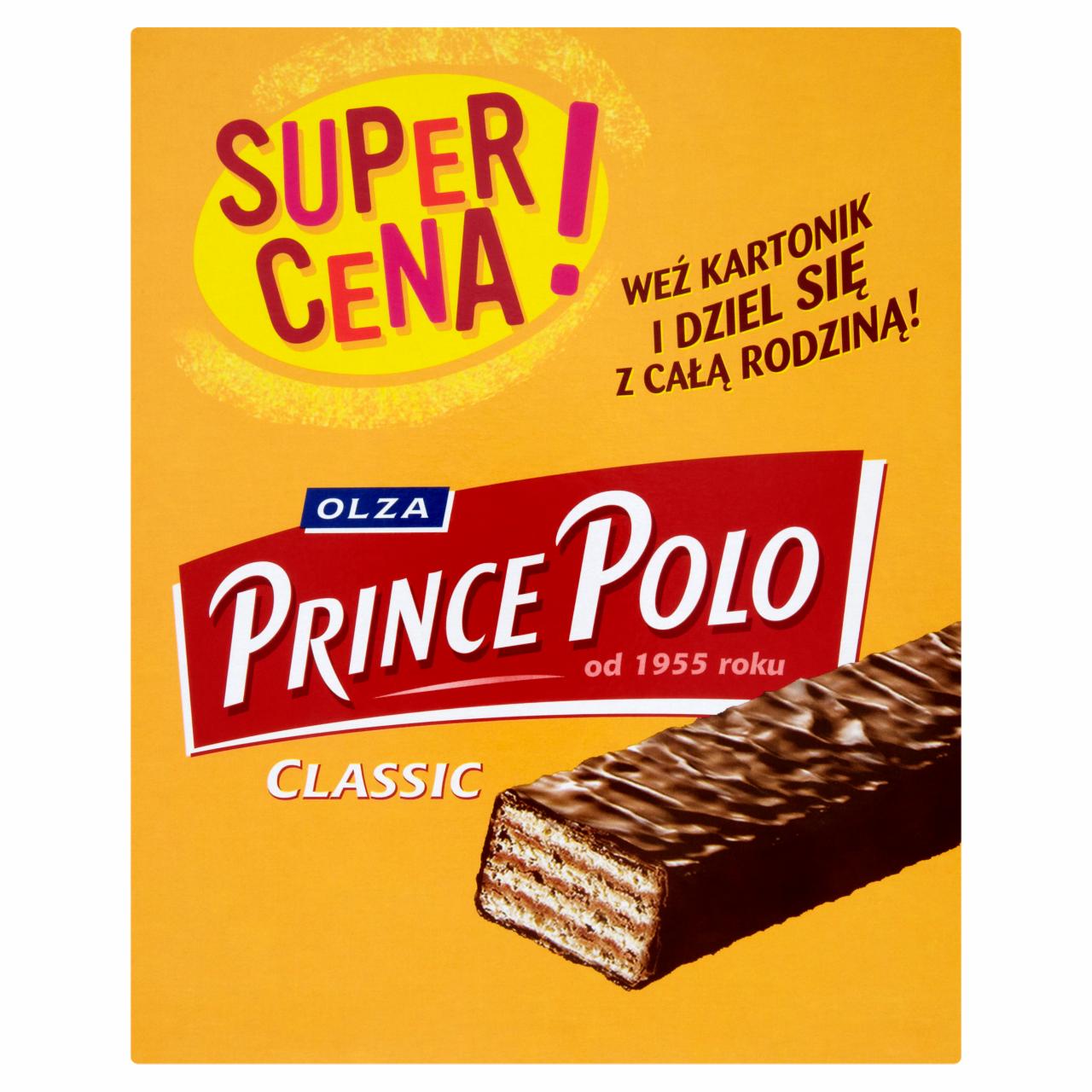 Zdjęcia - Olza Prince Polo Classic Kruche wafelki z kremem kakaowym oblane czekoladą 28 x 18 g