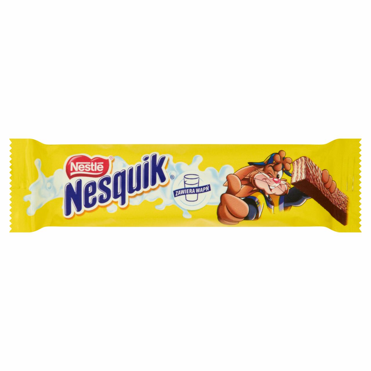 Zdjęcia - Nesquik Delikatny wafel w mlecznej czekoladzie przekładany kremem mlecznym