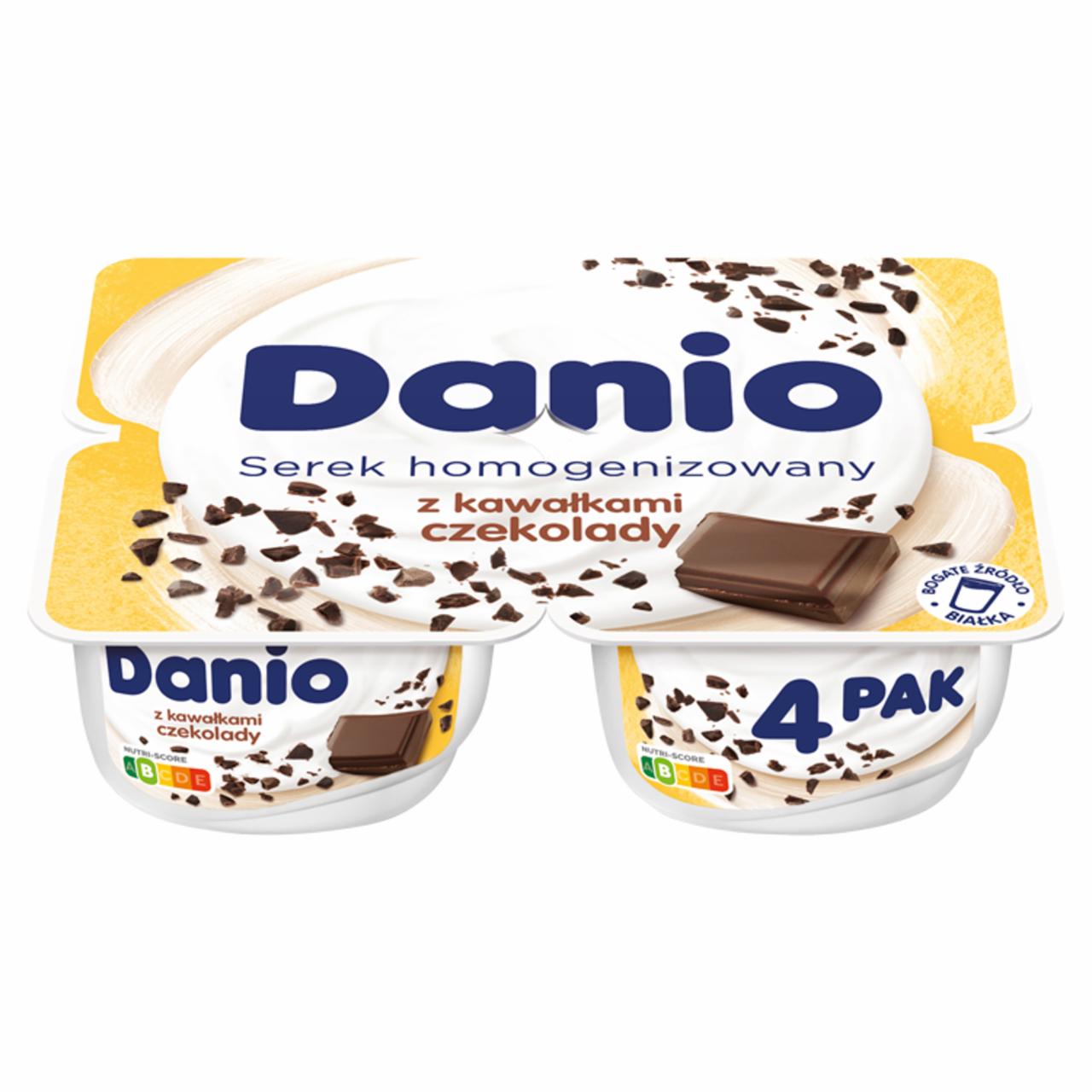 Zdjęcia - Danio Serek homogenizowany z kawałkami czekolady 520 g (4 x 130 g)