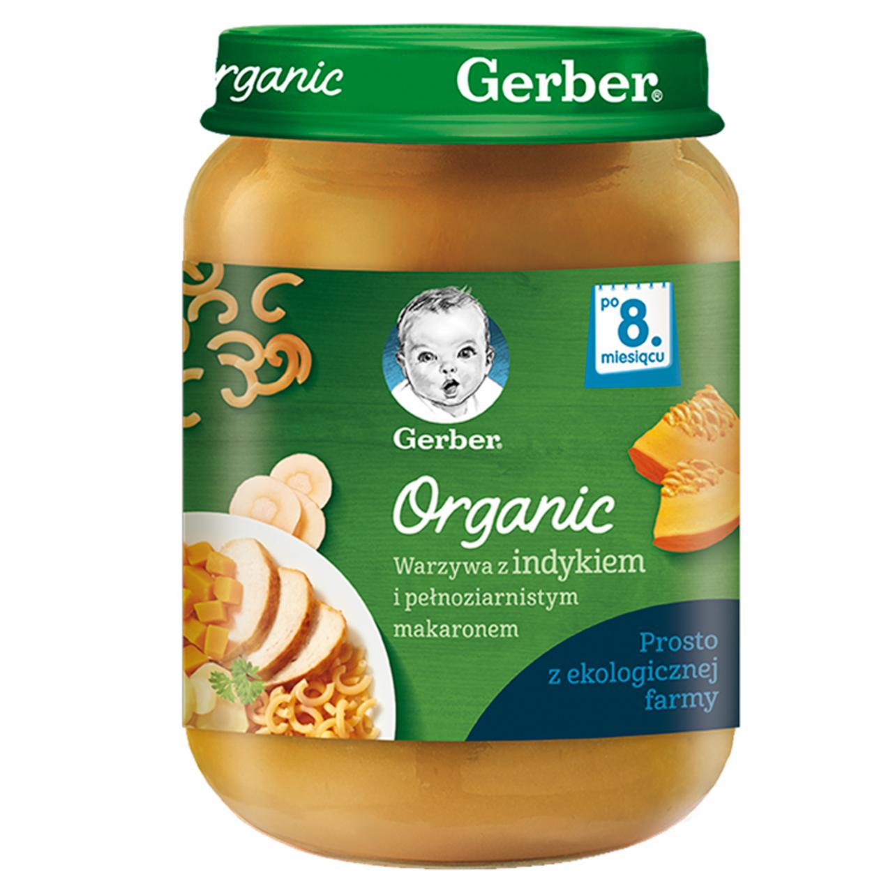 Zdjęcia - Gerber Organic Warzywa z indykiem i pełnoziarnistym makaronem dla niemowląt po 8. miesiącu 190 g