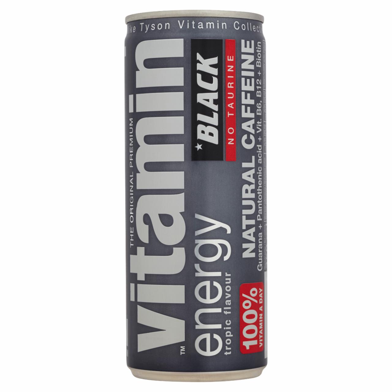 Zdjęcia - Black Vitamin Energy Natural Caffeine Gazowany napój energetyzujący 250 ml