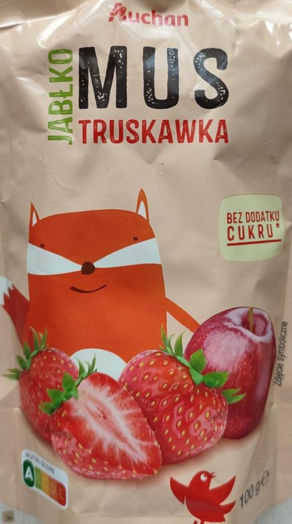 Zdjęcia - Mus Truskawka Jabłko Auchan