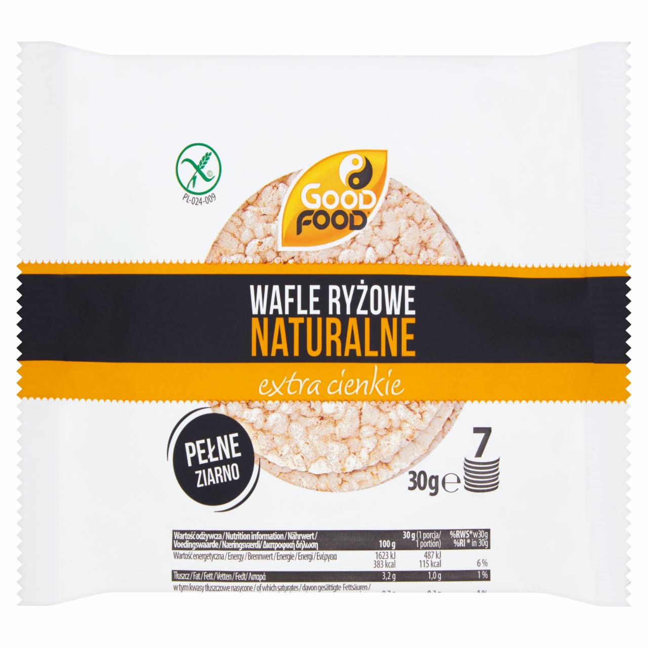 Zdjęcia - Good Food Wafle ryżowe naturalne 30 g (7 sztuk)