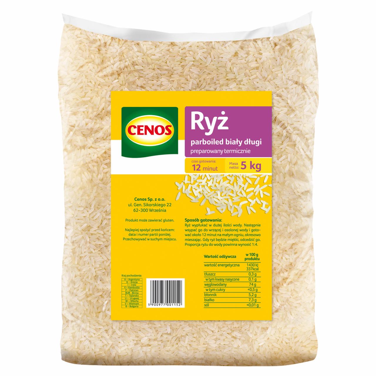 Zdjęcia - Cenos Ryż parboiled biały długi 5 kg