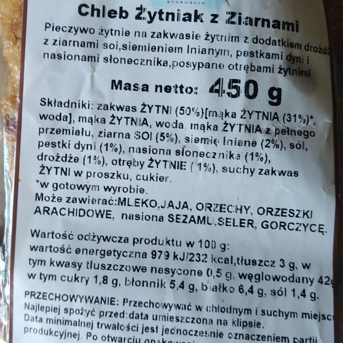 Zdjęcia - Chleb żytniak z ziarnami Piekarnia Halina