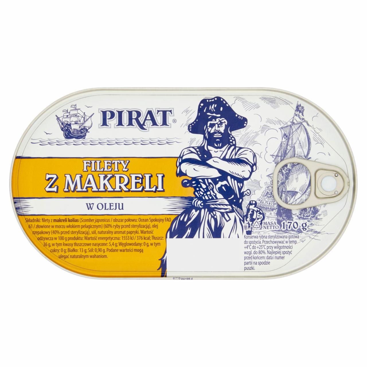 Zdjęcia - Pirat Filety z makreli w oleju 170 g