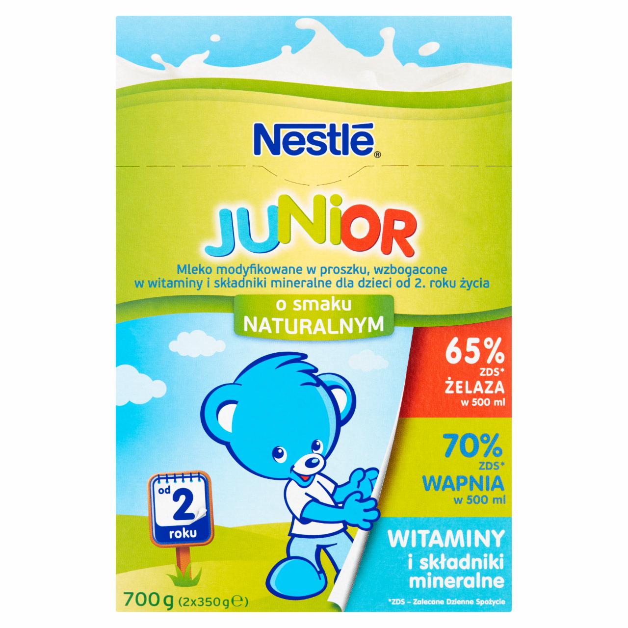 Zdjęcia - Nestlé Junior Mleko modyfikowane dla dzieci od 2. roku życia o smaku naturalnym 700 g (2 x 350 g)